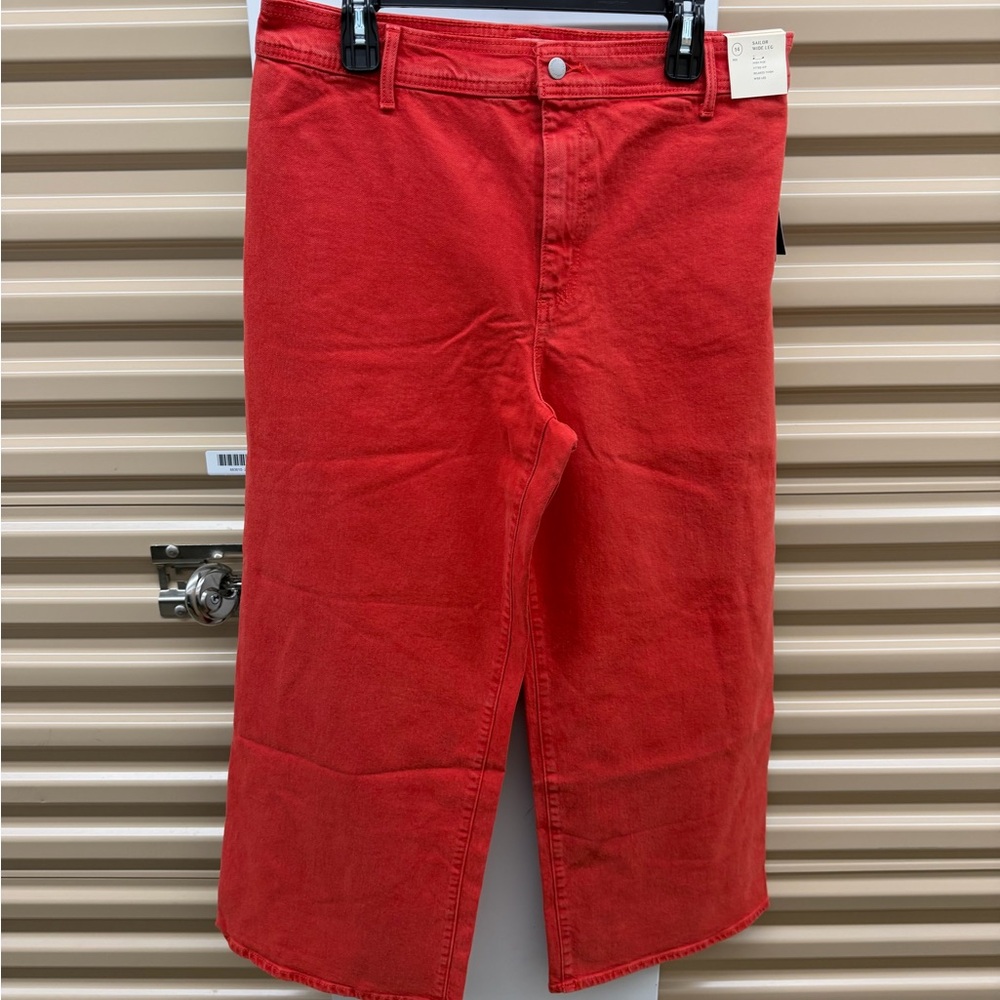 Orange Denim Pants